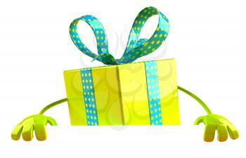 Royalty Free 3d Clipart Image of a Gift