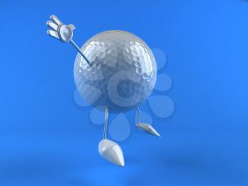 Royalty Free 3d Clipart Image of a Golf Ball