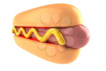 Royalty Free 3d Clipart Image of a Hotdog