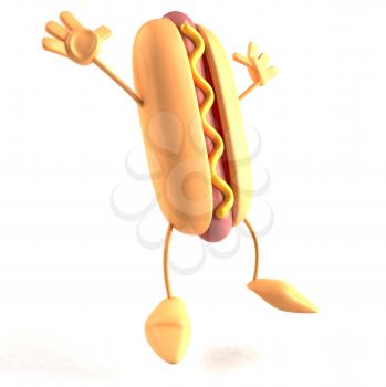 Royalty Free 3d Clipart Image of a Hotdog