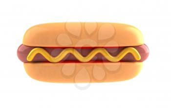 Royalty Free 3d Clipart Image of a Hotdog