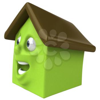 Royalty Free 3d Clipart Image of a House