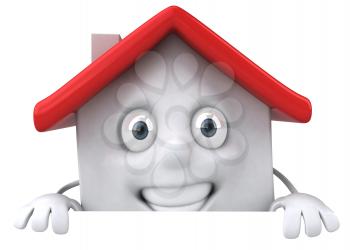 Royalty Free 3d Clipart Image of a House