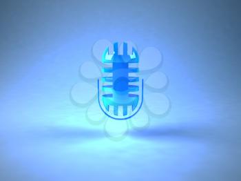 Royalty Free 3d Clipart Image of a Microphone