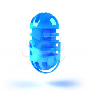 Royalty Free 3d Clipart Image of a Microphone