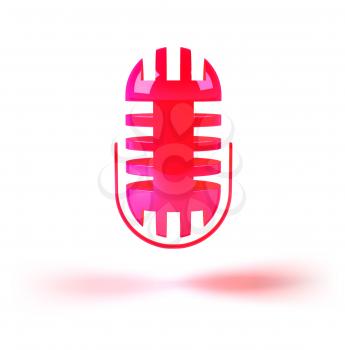 Royalty Free 3d Clipart Image of a Microphone