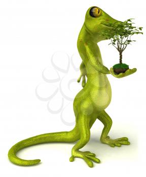 Royalty Free 3d Clipart Image of a Gecko