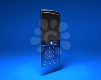 Royalty Free 3d Clipart Image of a Cell Phone