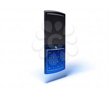 Royalty Free 3d Clipart Image of a Cell Phone