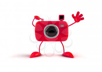 Royalty Free 3d Clipart Image of a Camera