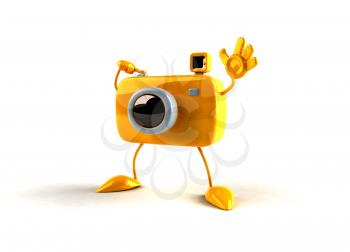 Royalty Free 3d Clipart Image of a Camera