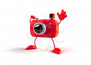 Royalty Free 3d Clipart Image of a Camera