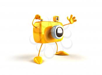 Royalty Free 3d Clipart Image of a Camera