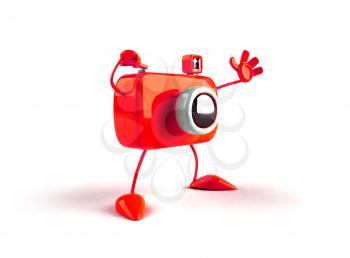 Royalty Free 3d Clipart Image of a Camera