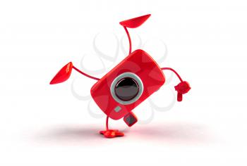 Royalty Free 3d Clipart Image of a Camera