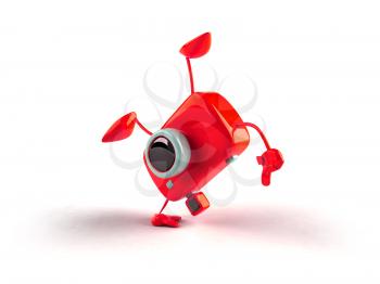 Royalty Free 3d Clipart Image of a Camera