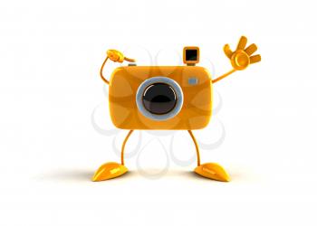 Royalty Free 3d Clipart Image of a Camera