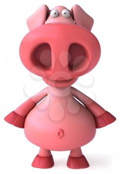 Royalty Free Clipart Image of a Pig