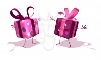 Royalty Free 3d Clipart Image of Pink Gifts