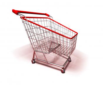 Royalty Free 3d Clipart Image of a Shopping Cart