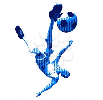 Royalty Free 3d Clipart Image of a Male Soccer Player