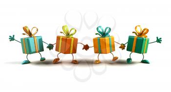 Royalty Free 3d Clipart Image of Gifts