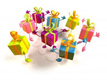 Royalty Free 3d Clipart Image of Gifts