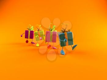 Royalty Free 3d Clipart Image of Gifts