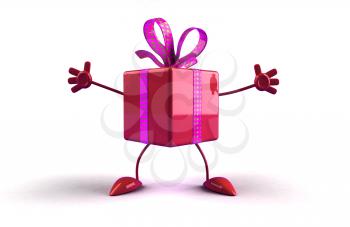 Royalty Free 3d Clipart Image of a Shiny Gift