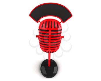 Royalty Free 3d Clipart Image of a Microphone