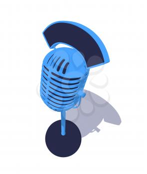 Royalty Free 3d Clipart Image of a Microphone