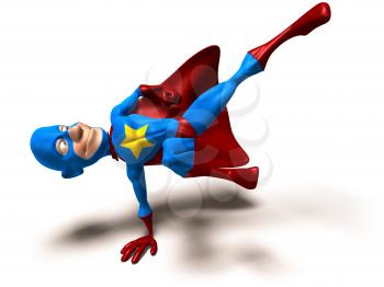 Royalty Free 3d Clipart Image of a Superhero