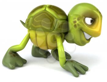 Royalty Free 3d Clipart Image of a Turtle