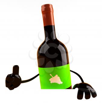 Royalty Free 3d Clipart Image of Wine