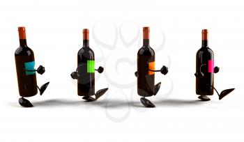 Royalty Free 3d Clipart Image of Wine