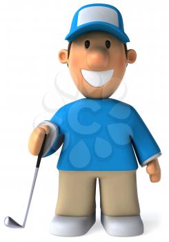 Royalty Free Clipart Image of a Golfer