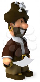 Royalty Free Clipart Image of a Pirate