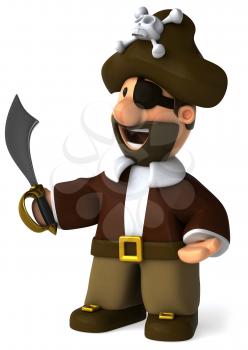 Royalty Free Clipart Image of a Pirate