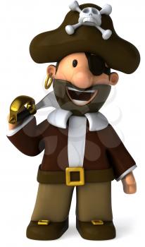 Royalty Free Clipart Image of a Pirate