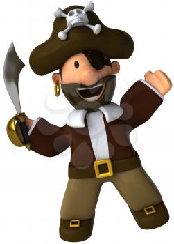 Royalty Free Clipart Image of a Pirate