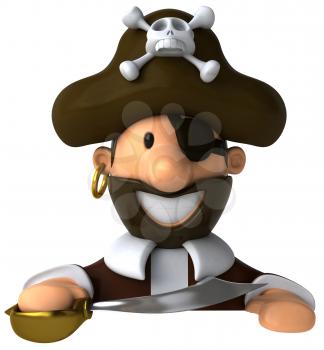 Royalty Free Clipart Image of a Pirate