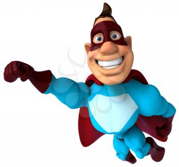 Royalty Free Clipart Image of a Superhero