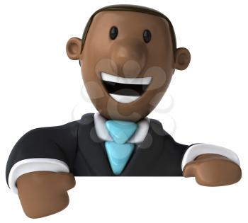 Royalty Free Clipart Image of a Black Businessman