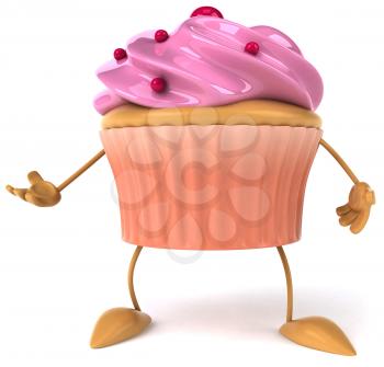 Royalty Free Clipart Image of a Cupcake