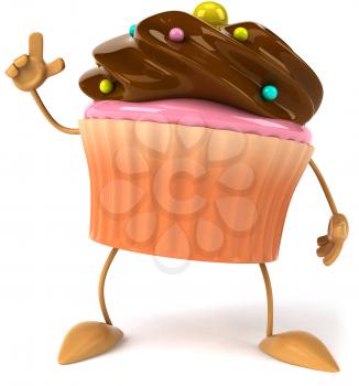 Royalty Free Clipart Image of a Cupcake