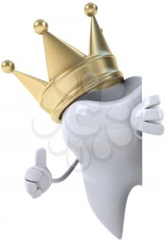 Royalty Free Clipart Image of a Tooth With a Crown