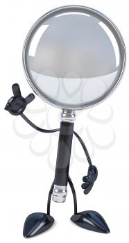 Royalty Free Clipart Image of a Magnifying Glass