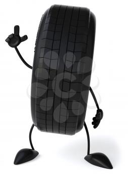 Royalty Free Clipart Image of a Tire