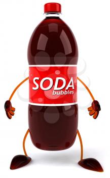 Royalty Free Clipart Image of a Bottle of Soda