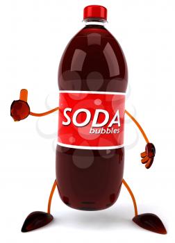 Royalty Free Clipart Image of a Bottle of Soda